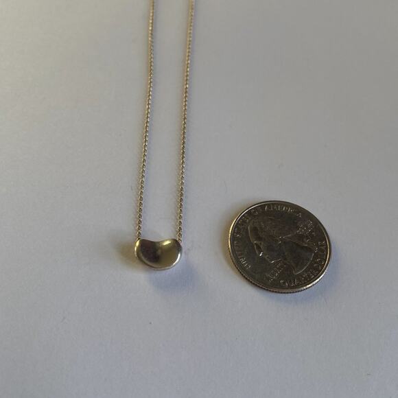 Authentic Tiffany & Co Elsa Peretti Sterling Sliver Small bean Necklace - Picture 11 of 11